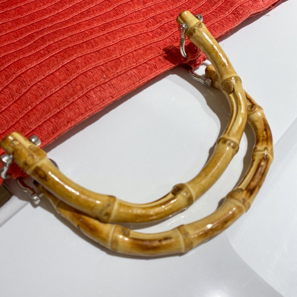 H&M - Bamboo Handle Texture Bag / Tote - Picture 2 of 5